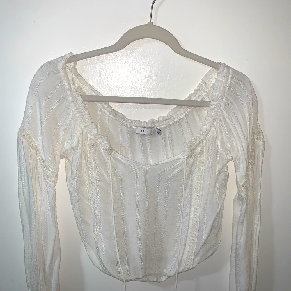 White boho beach top